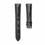 Black cane‑grain calf leather watch strap for Glashutte Original Vintage 1‑39‑52‑04‑02‑04
