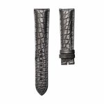 Dark Grey round‑grain alligator leather watch strap for Glashutte Original Vintage 1‑39‑52‑04‑02‑04