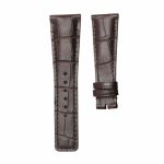 Dark brown cane grain calf leather watch strap for Gucci G‑CHRONOS 228958 I16K2 8169