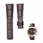 Dark brown cane grain calf leather watch strap for Gucci G‑CHRONOS 228958 I16K2 8169
