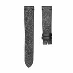 Black hand grain calf leather watch strap without buckle for Gucci G‑TIMELESS YA1264062A
