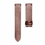 Brown flat calf leather watch strap without buckle for Gucci G‑TIMELESS YA1264062A