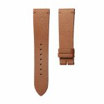 Brown hand grain calf leather watch strap without buckle for Gucci G‑TIMELESS YA1264062A