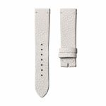 White grain calf leather watch strap without buckle for Gucci G‑TIMELESS YA1264062A