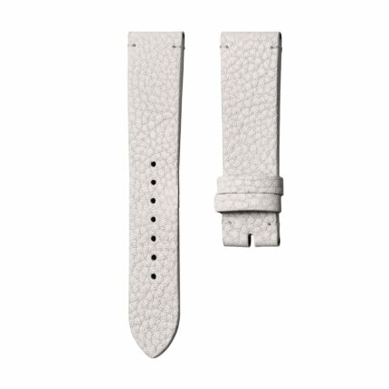 White grain calf leather watch strap without buckle for Gucci G‑TIMELESS YA1264062A