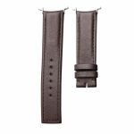 Dark‑brown smooth calf leather watch strap with steel tip for Gucci Ladies Collection YA129411