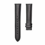 Black smooth calf leather watch strap for Gucci Le Marché des Merveilles YA126463, flat tip ladies length