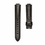 Black grain calf leather watch strap without buckle for Gucci HORSEBIT YA140507