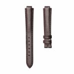 Dark brown flat calf leather watch strap without buckle for Gucci HORSEBIT YA140507