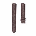 Dark brown grain calf leather watch strap without buckle for Gucci HORSEBIT YA140507