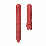 Jujube red grain calf leather watch strap without buckle for Gucci HORSEBIT YA140507