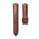 Light brown flat calf leather watch strap without buckle for Gucci HORSEBIT YA140507