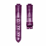 Purple cane‑grain calf leather watch strap without buckle for Gucci HORSEBIT YA140507