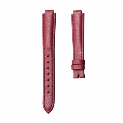 Wine red flat calf leather watch strap without buckle for Gucci HORSEBIT YA140507