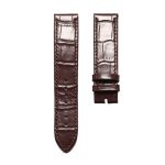 Brown cane‑grain calf leather watch strap without buckle for Hamilton Jazzmaster H32515555