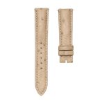 Beige ostrich leather watch strap without buckle for Hamilton Jazzmaster H32515555