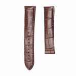 Brown cane grain calf leather watch strap for deployant buckle, fits Hamilton Jazzmaster Maestro H42615553