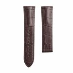 Dark brown cane grain calf leather watch strap for deployant buckle, fits Hamilton Jazzmaster Maestro H42615553