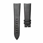 Black flat thin calf leather watch strap without buckle for Hamilton American Classic H38755731