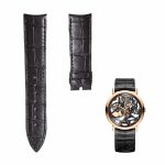Dark Brown alligator leather watch strap without buckle for Piaget G0A39133