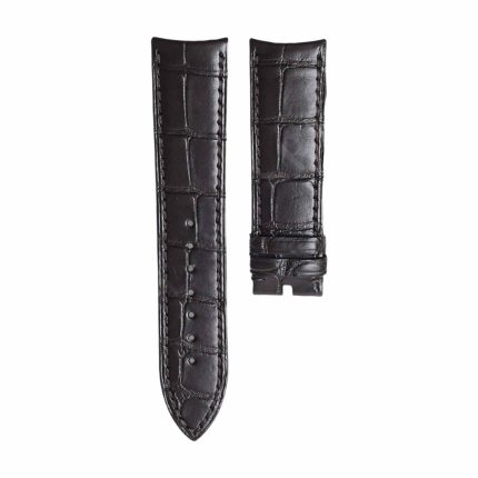 Dark Brown alligator leather watch strap without buckle for Piaget G0A39133