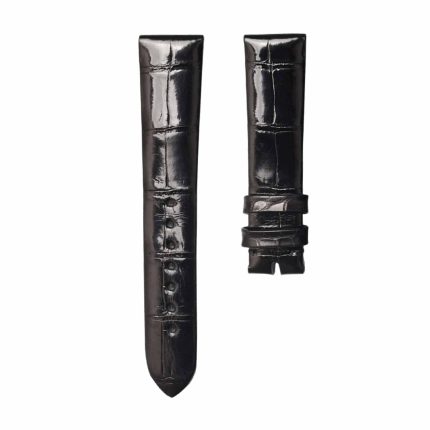 Black Cane-Grain Alligator Leather Watch Strap For Tiffany & Co CT60 34mm