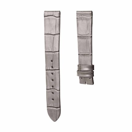 Grey Cane-Grain Calf Leather Watch Strap For Tiffany & Co CT60 34mm