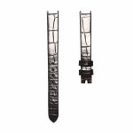 Black cane grain alligator leather watch strap for Van Cleef & Arpels Alhambra VCARD21800