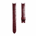 Burgundy cane grain alligator leather watch strap for Van Cleef & Arpels Alhambra VCARD21800