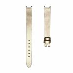 Champagne gold vertical grain silk watch strap with pin buckle for Van Cleef & Arpels Alhambra VCARD21800
