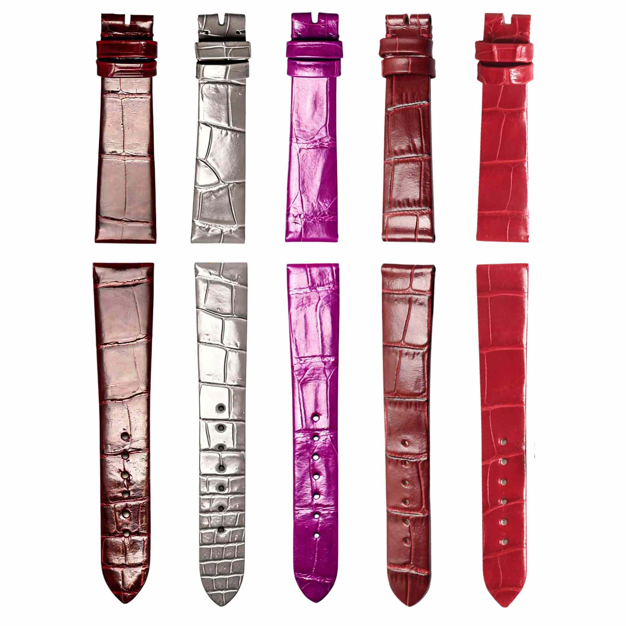 Multi‑color cross display of replacement watch straps for Van Cleef & Arpels Charms VCARM93500