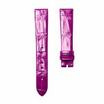 Magenta cane grain alligator leather watch strap for Van Cleef & Arpels Charms VCARM93500