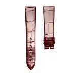 Wine red cane grain alligator leather watch strap for Van Cleef & Arpels Charms VCARM93500