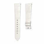 White cane grain calf leather watch strap for Van Cleef & Arpels Charms VCARM93500