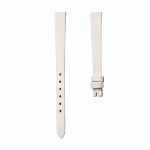 White vertical grain silk watch strap for Van Cleef & Arpels Charms VCARM93500