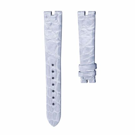 Gloss light blue round grain alligator leather watch strap for Van Cleef & Arpels Poetic Complications VCARN9VI00