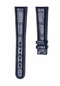 Blue Glossy Alligator Leather Front Watch Strap With Fit A Lange & Söhne 1815
