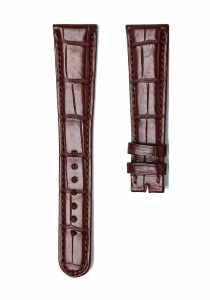 Brown Glossy Alligator Leather Front Watch Strap With Fit A Lange & Söhne 1815
