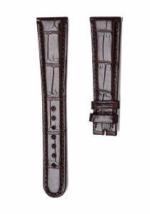 Dark Brown Glossy Alligator Leather Front Watch Strap With Fit A Lange & Söhne 1815