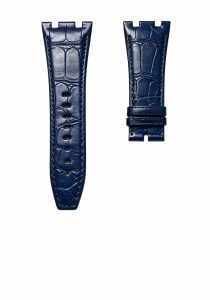 Audemars Piguet Royal Oak 15400 26331 Royal Oak Offshore 26470 15703 Alligator Leather Watch Strap Cane Grain Royal Blue Large Steel Lug Front
