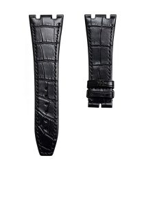 Audemars Piguet Royal Oak 15400 26331 Royal Oak Offshore 26470 15703 Alligator Leather Watch Strap Cane Grain Blue Steel Lug Front