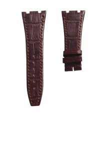 Audemars Piguet Royal Oak 15400 26331 Royal Oak Offshore 26470 15703 Alligator Leather Watch Strap Cane Grain Dark Vintage Brown Front