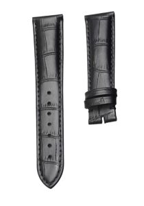 Black Calf Leather Watch Strap Black Stitch No Buckle For Ball Engineer II NM2082C-LJ-SL