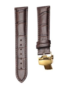 Dark Brown Calf Leather Watch Strap Gold Buckle For Ball Engineer II NM2082C-LJ-SL