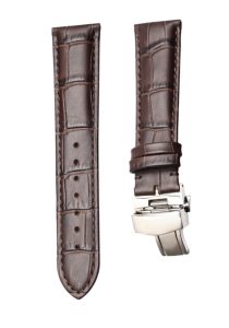 Dark Brown Calf Leather Watch Strap Silver Buckle For Ball Engineer II NM2082C-LJ-SL