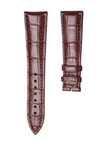 Brown Circular Grain Genuine Alligator Leather Replacement Watch Strap For Blancpain 3663 2360