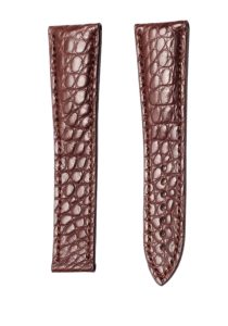 Blancpain Villeret 6025 Alligator Leather Watch Strap Brown Red Front