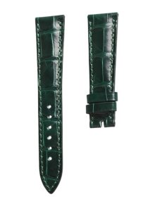 Blancpain Villeret 6102 Alligator Leather Watch Strap Dark Green Front