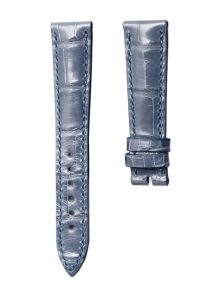 Blancpain Villeret 6102 Alligator Leather Watch Strap Blue Grey Front