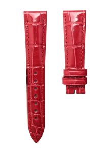 Blancpain Villeret 6102 Alligator Leather Watch Strap Bright Red Front